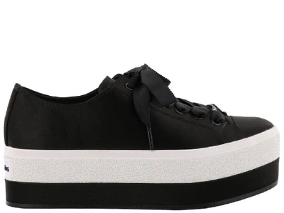 Shop Michael Kors Women's Black Leather Sneakers