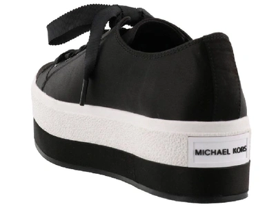 Shop Michael Kors Women's Black Leather Sneakers