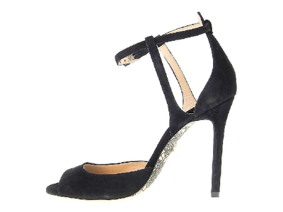 Shop Cesare Paciotti Women's Black Leather Sandals