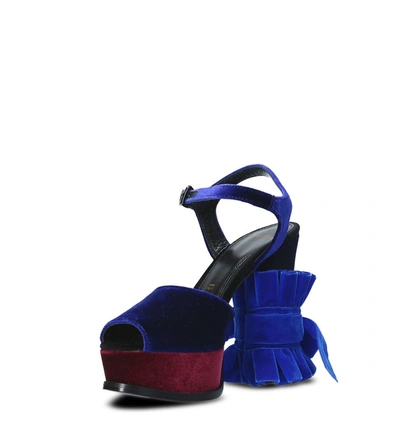 Shop Tipe E Tacchi Women's Blue Leather Sandals