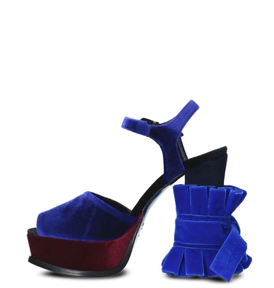 Shop Tipe E Tacchi Women's Blue Leather Sandals