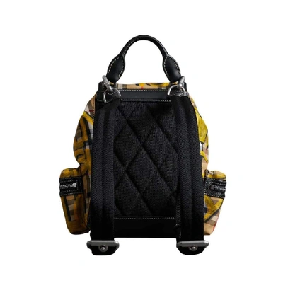 Shop Burberry Women's Yellow Cotton Backpack