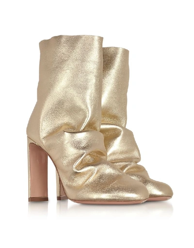 Shop Nicholas Kirkwood Women's Gold Leather Ankle Boots