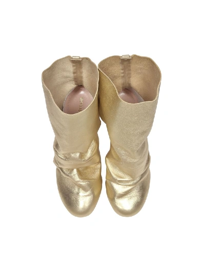 Shop Nicholas Kirkwood Women's Gold Leather Ankle Boots