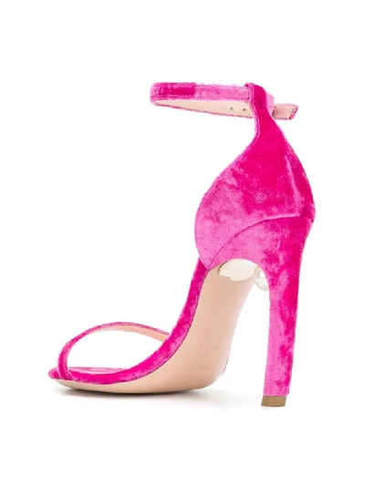 Shop Nicholas Kirkwood Women's Pink Velvet Sandals