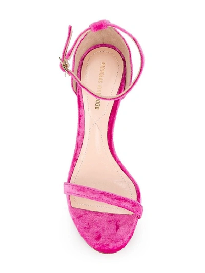 Shop Nicholas Kirkwood Women's Pink Velvet Sandals