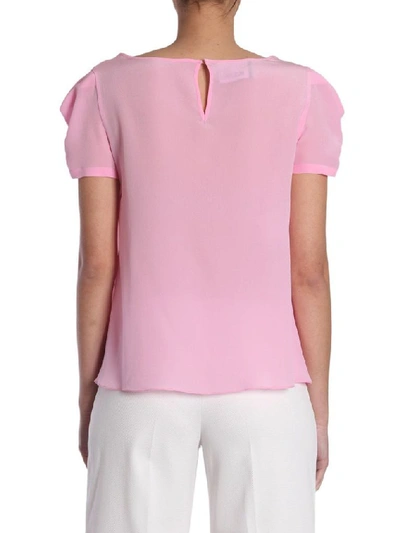 Shop Boutique Moschino Women's Pink Silk T-shirt