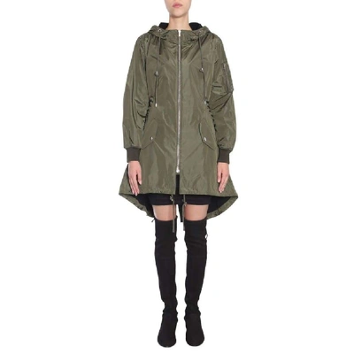 Shop Moschino Women's Green Acrylic Outerwear Jacket