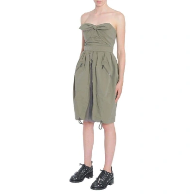 Shop Moschino Women's Green Cotton Dress