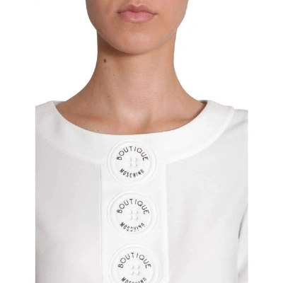 Shop Boutique Moschino Women's White Polyester T-shirt