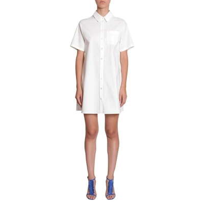 Shop Boutique Moschino Women's White Cotton Dress