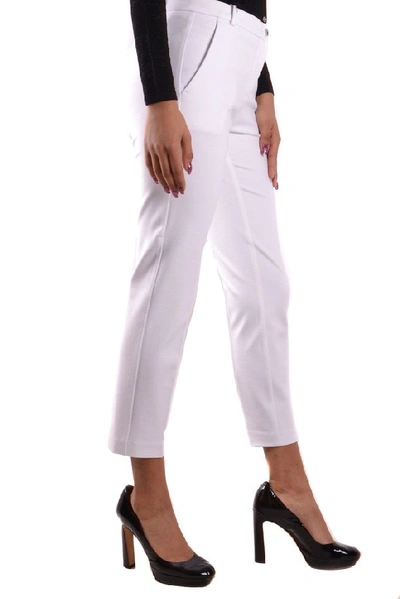 Shop Pinko Women's White Viscose Pants