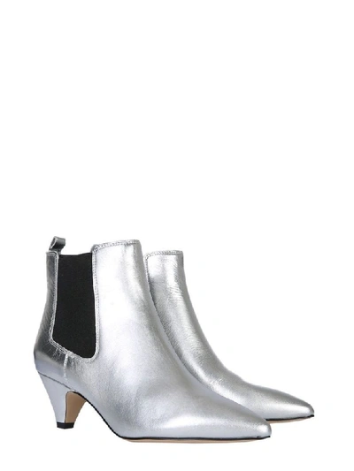 Shop Sam Edelman Women's Silver Leather Ankle Boots