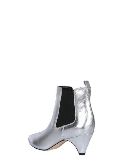 Shop Sam Edelman Women's Silver Leather Ankle Boots