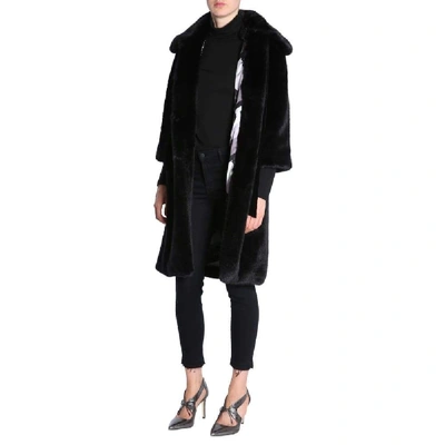 Shop Ainea Women's Black Acrylic Coat