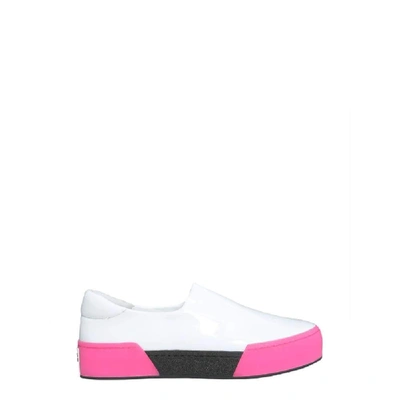 Shop Opening Ceremony Women's White Leather Slip On Sneakers