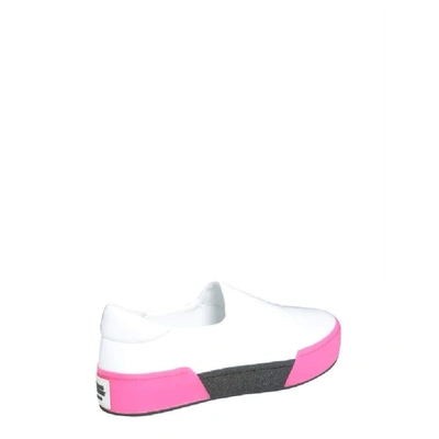 Shop Opening Ceremony Women's White Leather Slip On Sneakers