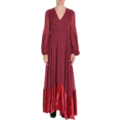 Shop Ainea Women's Burgundy Polyamide Dress