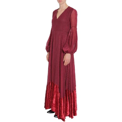 Shop Ainea Women's Burgundy Polyamide Dress