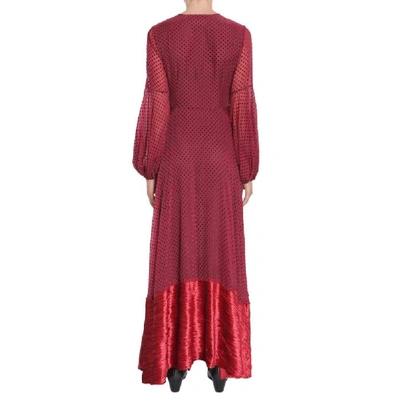 Shop Ainea Women's Burgundy Polyamide Dress