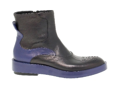 Shop Fabi Women's Black Leather Ankle Boots