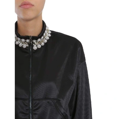 Shop Forte Couture Women's Black Polyester Sweatshirt