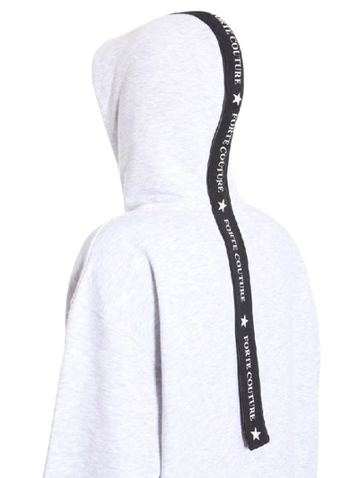 Shop Forte Couture Women's Grey Cotton Sweatshirt