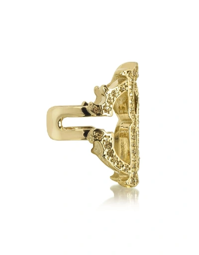 Shop Roberto Cavalli Women's Gold Metal Ring