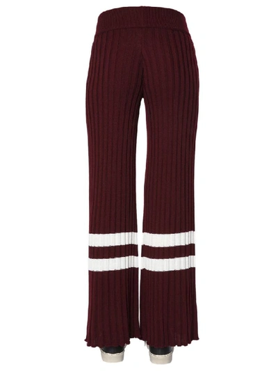 Shop Golden Goose Women's Burgundy Wool Pants