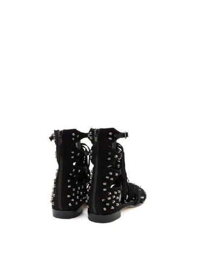 Shop Stuart Weitzman Women's Black Leather Sandals