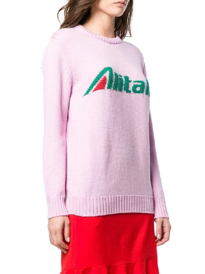 Shop Alberta Ferretti Women's Pink Wool Sweater