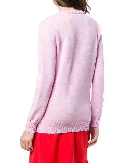 Shop Alberta Ferretti Women's Pink Wool Sweater