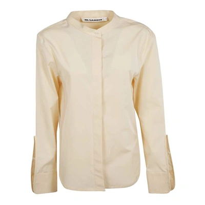 Shop Jil Sander Women's Beige Cotton Shirt