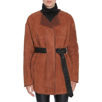 Shop Isabel Marant Women's Brown Leather Trench Coat
