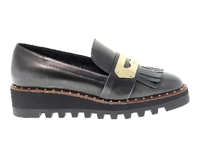 Shop Liu •jo Liu Jo Women's Grey Leather Loafers