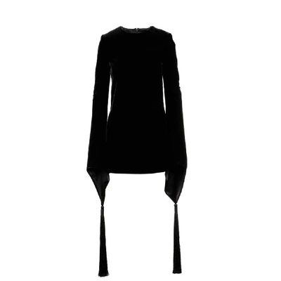 Shop Saint Laurent Women's Black Cotton Dress
