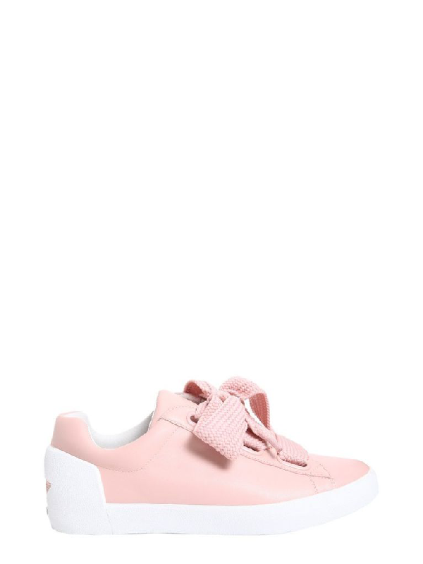 womens pink leather sneakers