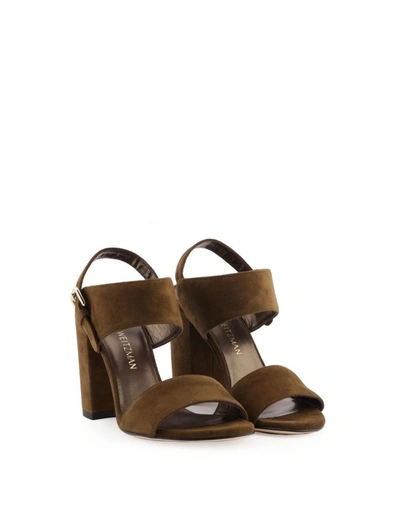 Shop Stuart Weitzman Women's Brown Suede Sandals