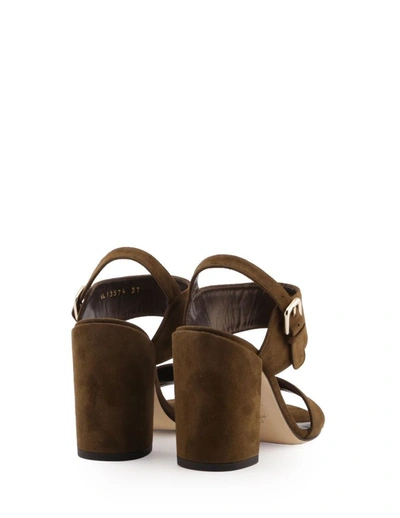 Shop Stuart Weitzman Women's Brown Suede Sandals