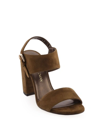 Shop Stuart Weitzman Women's Brown Suede Sandals