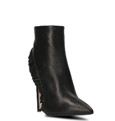 Shop Mangano Women's Black Leather Ankle Boots