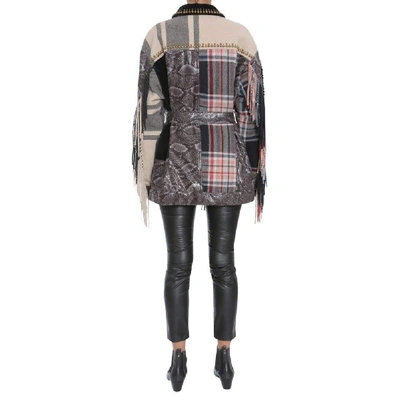 Shop Maison Margiela Women's Multicolor Wool Coat