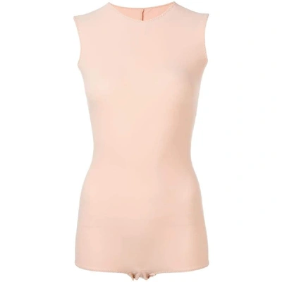 Shop Maison Margiela Women's Pink Polyamide Bodysuit