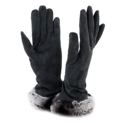 Shop Sermoneta Gloves Women's Grey Cashmere Gloves