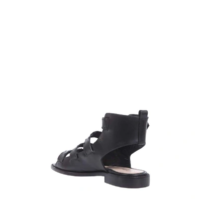 Shop Paula Cademartori Women's Black Leather Sandals