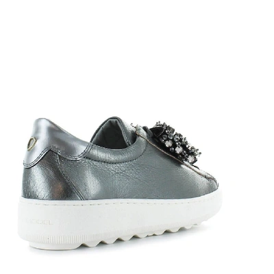 Shop Philippe Model Women's Grey Leather Sneakers