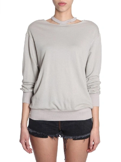 Shop Ben Taverniti Unravel Project Unravel Project Women's Grey Cotton Jumper