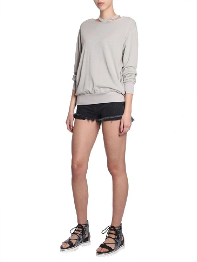 Shop Ben Taverniti Unravel Project Unravel Project Women's Grey Cotton Jumper