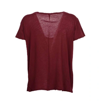 Shop Ben Taverniti Unravel Project Unravel Project Women's Burgundy Cotton T-shirt
