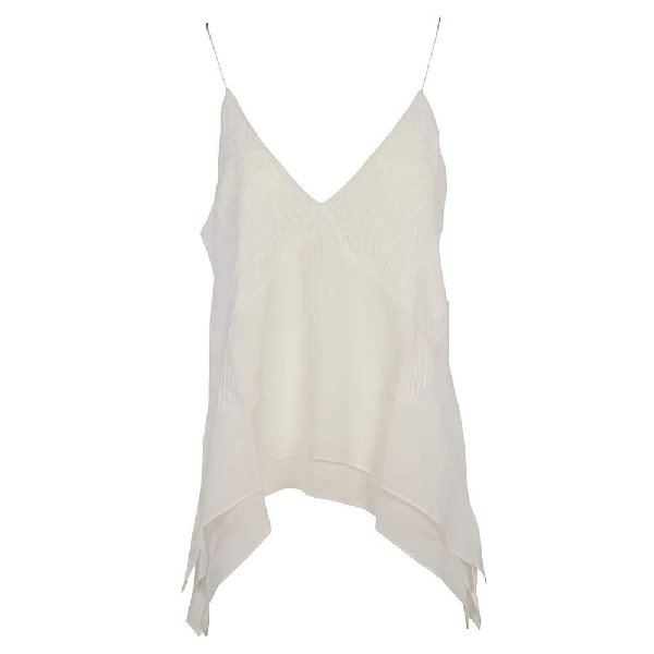 white silk tank top